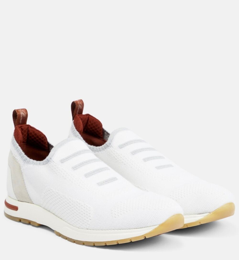 Loro Piana 360 LP Flexy Mesh Sneakers Pearl Powder EU 38 NIB Box Dust Bags